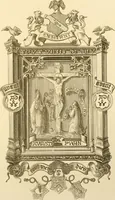 An illustration from Ornaments of the XVth and XVIth centuries. Ancient timber houses at Rouen, Caen, Bauvais, &c., Gothic furniture of the XVth century. Designs for gold & silver ornaments, and designs for iron & brass-work in the style of the XVth & XVIth centuries (1836)