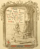 An illustration from Ornaments of the XVth and XVIth centuries. Ancient timber houses at Rouen, Caen, Bauvais, &c., Gothic furniture of the XVth century. Designs for gold & silver ornaments, and designs for iron & brass-work in the style of the XVth & XVIth centuries (1836)
