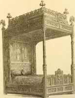 An illustration from Ornaments of the XVth and XVIth centuries. Ancient timber houses at Rouen, Caen, Bauvais, &c., Gothic furniture of the XVth century. Designs for gold & silver ornaments, and designs for iron & brass-work in the style of the XVth & XVIth centuries (1836)