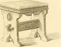 An illustration from Ornaments of the XVth and XVIth centuries. Ancient timber houses at Rouen, Caen, Bauvais, &c., Gothic furniture of the XVth century. Designs for gold & silver ornaments, and designs for iron & brass-work in the style of the XVth & XVIth centuries (1836)