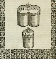 Picture 123 of 238 from Ornatvs ecclesiasticvs, hoc est, Compendivm praecipvarvm rervm, qvibvs qvaevis rite decenterqve compositae ecclesiae exornari, ac redimiri debent : omnibus ecclesiarum praelatis & rectoribus, per totam Ratisbonensem Dioecesin cum primis necessarium, Latinè & Germanicè, adiectis etiam quarundam suppellectilium figuris (1591), leaf 221