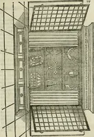 An illustration from Ornatvs ecclesiasticvs, hoc est, Compendivm praecipvarvm rervm, qvibvs qvaevis rite decenterqve compositae ecclesiae exornari, ac redimiri debent : omnibus ecclesiarum praelatis & rectoribus, per totam Ratisbonensem Dioecesin cum primis necessarium, Latinè & Germanicè, adiectis etiam quarundam suppellectilium figuris (1591)