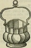 An illustration from Ornatvs ecclesiasticvs, hoc est, Compendivm praecipvarvm rervm, qvibvs qvaevis rite decenterqve compositae ecclesiae exornari, ac redimiri debent : omnibus ecclesiarum praelatis & rectoribus, per totam Ratisbonensem Dioecesin cum primis necessarium, Latinè & Germanicè, adiectis etiam quarundam suppellectilium figuris (1591)