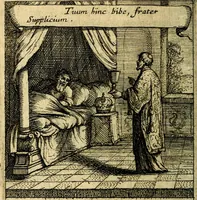 An illustration from Orphevs evcharisticvs. Sive devs absconditvs humanitatis illecebris illustriores mundi partes ad se pertrahens, vltroneas arcanae maiestatis adoratrices (1657)