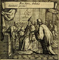An illustration from Orphevs evcharisticvs. Sive devs absconditvs humanitatis illecebris illustriores mundi partes ad se pertrahens, vltroneas arcanae maiestatis adoratrices (1657)