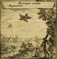 An illustration from Orphevs evcharisticvs. Sive devs absconditvs humanitatis illecebris illustriores mundi partes ad se pertrahens, vltroneas arcanae maiestatis adoratrices (1657)