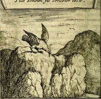 An illustration from Orphevs evcharisticvs. Sive devs absconditvs humanitatis illecebris illustriores mundi partes ad se pertrahens, vltroneas arcanae maiestatis adoratrices (1657)
