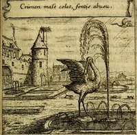 An illustration from Orphevs evcharisticvs. Sive devs absconditvs humanitatis illecebris illustriores mundi partes ad se pertrahens, vltroneas arcanae maiestatis adoratrices (1657)