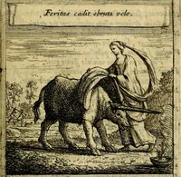 An illustration from Orphevs evcharisticvs. Sive devs absconditvs humanitatis illecebris illustriores mundi partes ad se pertrahens, vltroneas arcanae maiestatis adoratrices (1657)