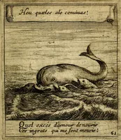 An illustration from Orphevs evcharisticvs. Sive devs absconditvs humanitatis illecebris illustriores mundi partes ad se pertrahens, vltroneas arcanae maiestatis adoratrices (1657)
