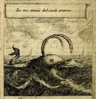 An illustration from Orphevs evcharisticvs. Sive devs absconditvs humanitatis illecebris illustriores mundi partes ad se pertrahens, vltroneas arcanae maiestatis adoratrices (1657)