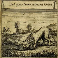 An illustration from Orphevs evcharisticvs. Sive devs absconditvs humanitatis illecebris illustriores mundi partes ad se pertrahens, vltroneas arcanae maiestatis adoratrices (1657)