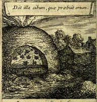 An illustration from Orphevs evcharisticvs. Sive devs absconditvs humanitatis illecebris illustriores mundi partes ad se pertrahens, vltroneas arcanae maiestatis adoratrices (1657)