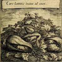 An illustration from Orphevs evcharisticvs. Sive devs absconditvs humanitatis illecebris illustriores mundi partes ad se pertrahens, vltroneas arcanae maiestatis adoratrices (1657)