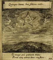 An illustration from Orphevs evcharisticvs. Sive devs absconditvs humanitatis illecebris illustriores mundi partes ad se pertrahens, vltroneas arcanae maiestatis adoratrices (1657)
