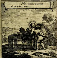 An illustration from Orphevs evcharisticvs. Sive devs absconditvs humanitatis illecebris illustriores mundi partes ad se pertrahens, vltroneas arcanae maiestatis adoratrices (1657)