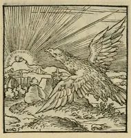 An illustration from Orvs Apollo de Ægypte De la signification des notes hieroglyphiques des Aegyptiens : cest a dire des figures par les quelles ilz escripuoient leurs mysteres secretz, & les choses sainctes & diuines (1543)