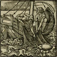 An illustration from Orvs Apollo de Ægypte De la signification des notes hieroglyphiques des Aegyptiens : cest a dire des figures par les quelles ilz escripuoient leurs mysteres secretz, & les choses sainctes & diuines (1543)