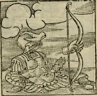 Picture 188 of 195 from Orvs Apollo de Ægypte De la signification des notes hieroglyphiques des Aegyptiens : cest a dire des figures par les quelles ilz escripuoient leurs mysteres secretz, & les choses sainctes & diuines (1543), leaf 204