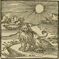 Picture 18 of 195 from Orvs Apollo de Ægypte De la signification des notes hieroglyphiques des Aegyptiens : cest a dire des figures par les quelles ilz escripuoient leurs mysteres secretz, & les choses sainctes & diuines (1543), leaf 32