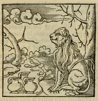 An illustration from Orvs Apollo de Ægypte De la signification des notes hieroglyphiques des Aegyptiens : cest a dire des figures par les quelles ilz escripuoient leurs mysteres secretz, & les choses sainctes & diuines (1543)