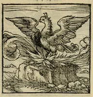 An illustration from Orvs Apollo de Ægypte De la signification des notes hieroglyphiques des Aegyptiens : cest a dire des figures par les quelles ilz escripuoient leurs mysteres secretz, & les choses sainctes & diuines (1543)