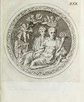 An illustration from Osservazioni sopra alcuni frammenti di vasi antichi di vetro ornati di figure trovati ne'cimiteri di Roma (1716)