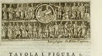 An illustration from Osservazioni sopra alcuni frammenti di vasi antichi di vetro ornati di figure trovati ne'cimiteri di Roma (1716)