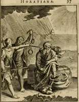 An illustration from Othonis VaenI Emblemata Horatiana : imaginibus in aes incisis : atque latino, germanico, gallico et belgico carmine illustrata (1684)