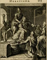 An illustration from Othonis VaenI Emblemata Horatiana : imaginibus in aes incisis : atque latino, germanico, gallico et belgico carmine illustrata (1684)