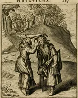 An illustration from Othonis VaenI Emblemata Horatiana : imaginibus in aes incisis : atque latino, germanico, gallico et belgico carmine illustrata (1684)