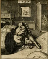 An illustration from Othonis VaenI Emblemata Horatiana : imaginibus in aes incisis : atque latino, germanico, gallico et belgico carmine illustrata (1684)