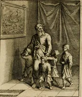 An illustration from Othonis VaenI Emblemata Horatiana : imaginibus in aes incisis : atque latino, germanico, gallico et belgico carmine illustrata (1684)