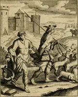 An illustration from Othonis VaenI Emblemata Horatiana : imaginibus in aes incisis : atque latino, germanico, gallico et belgico carmine illustrata (1684)