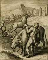 An illustration from Othonis VaenI Emblemata Horatiana : imaginibus in aes incisis : atque latino, germanico, gallico et belgico carmine illustrata (1684)