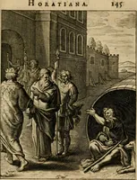 An illustration from Othonis VaenI Emblemata Horatiana : imaginibus in aes incisis : atque latino, germanico, gallico et belgico carmine illustrata (1684)