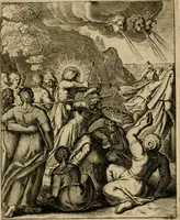 An illustration from Othonis VaenI Emblemata Horatiana : imaginibus in aes incisis : atque latino, germanico, gallico et belgico carmine illustrata (1684)