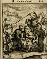 An illustration from Othonis VaenI Emblemata Horatiana : imaginibus in aes incisis : atque latino, germanico, gallico et belgico carmine illustrata (1684)