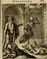 An illustration from Othonis VaenI Emblemata Horatiana : imaginibus in aes incisis : atque latino, germanico, gallico et belgico carmine illustrata (1684)