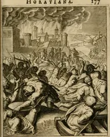 An illustration from Othonis VaenI Emblemata Horatiana : imaginibus in aes incisis : atque latino, germanico, gallico et belgico carmine illustrata (1684)