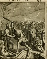 An illustration from Othonis VaenI Emblemata Horatiana : imaginibus in aes incisis : atque latino, germanico, gallico et belgico carmine illustrata (1684)