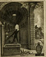 An illustration from Othonis VaenI Emblemata Horatiana : imaginibus in aes incisis : atque latino, germanico, gallico et belgico carmine illustrata (1684)