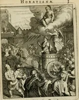 An illustration from Othonis VaenI Emblemata Horatiana : imaginibus in aes incisis : atque latino, germanico, gallico et belgico carmine illustrata (1684)