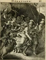 An illustration from Othonis VaenI Emblemata Horatiana : imaginibus in aes incisis : atque latino, germanico, gallico et belgico carmine illustrata (1684)