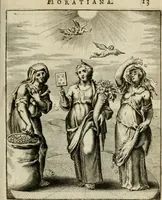 An illustration from Othonis VaenI Emblemata Horatiana : imaginibus in aes incisis : atque latino, germanico, gallico et belgico carmine illustrata (1684)