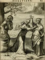 An illustration from Othonis VaenI Emblemata Horatiana : imaginibus in aes incisis : atque latino, germanico, gallico et belgico carmine illustrata (1684)
