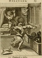 An illustration from Othonis VaenI Emblemata Horatiana : imaginibus in aes incisis : atque latino, germanico, gallico et belgico carmine illustrata (1684)