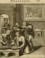 An illustration from Othonis VaenI Emblemata Horatiana : imaginibus in aes incisis : atque latino, germanico, gallico et belgico carmine illustrata (1684)