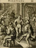 An illustration from Othonis VaenI Emblemata Horatiana : imaginibus in aes incisis : atque latino, germanico, gallico et belgico carmine illustrata (1684)