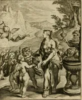 An illustration from Othonis VaenI Emblemata Horatiana : imaginibus in aes incisis : atque latino, germanico, gallico et belgico carmine illustrata (1684)